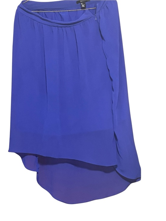 Forever 21 Dresses & Skirts - Forever 21 Royal Blue Asymmetric Chiffon Skirt